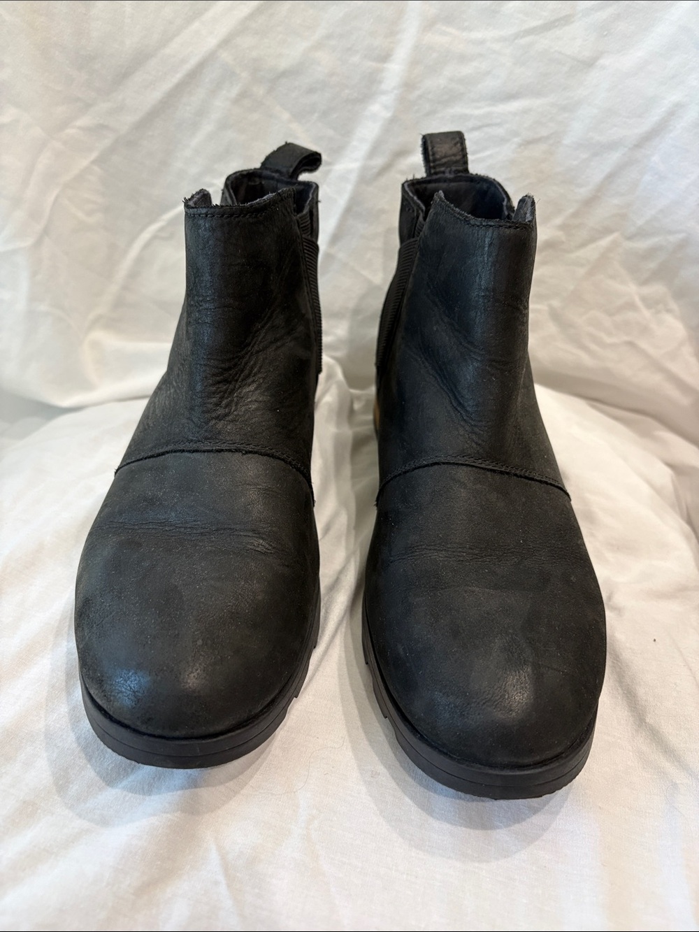 Sorel Black Slip-On Ankle Booties